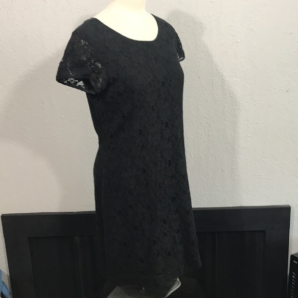 Banana Republic Round Neck Black Lace Sheath Dress - Picture 2 of 10